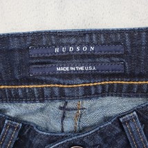 Hudson Pants Womens 26 Blue Flat Front Flared Low Rise Button Dark Wash Jeans - £23.18 GBP