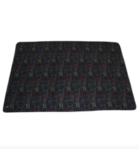 Vintage 90s Columbia Spell Out Abstract Geometric Fleece Blanket Throw 56&quot;x88&quot;  - £38.84 GBP