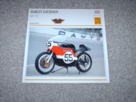 Atlas Motorcycle Card 1952 1970 Harley Davidson KRTT 750 NOS Printed in USA - $6.50