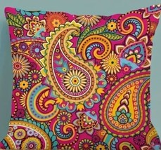 Handcrafted ~ Bohemian Design ~ Multicolored ~ 18&quot; Square ~ Pillow Cover ~ (4) - £22.07 GBP
