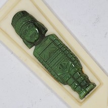 Vintage Letter Opener Green Mayan Character Plastic - $18.00