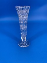 Vintage West Germany Vase Genuine Hand Cut Lead Crystal Vase Golden Crown E &amp; R - £18.92 GBP