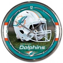 Miami Dolphins Chrome Clock - NFL - $578.70 MXN
