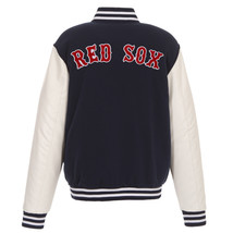 MLB Boston Red Sox  Reversible Fleece Jacket PVC Sleeves Embroidered Logos JHD - $129.99