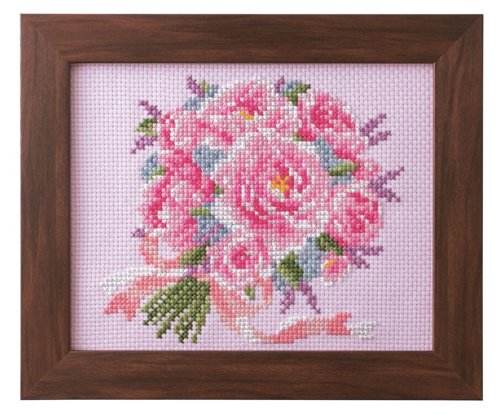 Cosmo Peony Bouquet Seasonal Flower Arrangement Cross Stitch Kit - $34.95