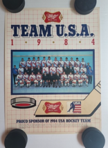 Miller High Life 1984 Team USA Hockey Poster Olympics Chris Chelios LaFo... - $19.70