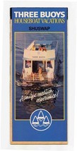 Three Buoys Houseboat Vacations Brochure Shuswap Lake Vancouver BC 1987  - £14.01 GBP