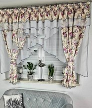 Ecri Floral Curtain, 64x160&quot;, 160x400cm Fits Every Window - £54.27 GBP