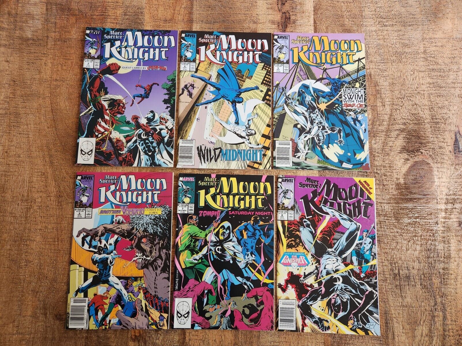 Marc Spector Moon Knight #2 4 5 6 7 8 Marvel Comic Book Lot VF/NM 9.0 Spider-Man - £34.82 GBP