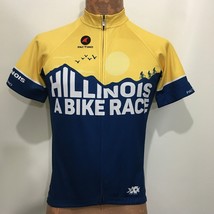 Pactimo Mens M Blue Yellow Hillinois Elizabeth Short Sleeve Bike Jersey ... - $33.81