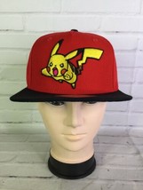 Pokemon Pikachu Embroidered Sublimated Under Bill Adjustable Snapback Hat Cap - £19.16 GBP