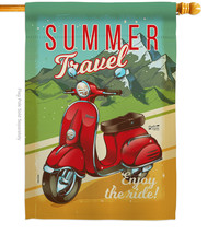 Summer Scooter Travel House Flag Vehicle 28 X40 Double-Sided Banner - £29.73 GBP