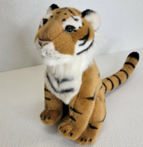 Polar Graphics USA Tiger Plush Stuffed Animal Sitting Realistic EUC - $11.57