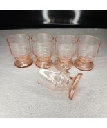 Pink Depression Glass Shot Glasses Party Item Farmhouse Drinkware Free S... - $37.40