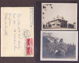 William Henry Clowes Walker, Wife Helen Brewer Photo + Newton MA Home - $34.50