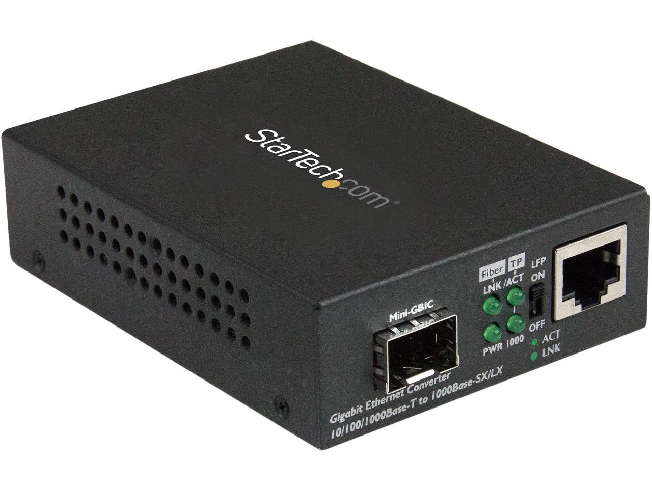 StarTech.com Gigabit Ethernet Fiber Media Converter with Open SFP Slot - Support - $120.99