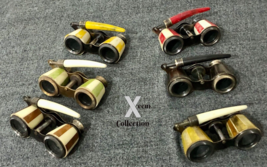 Lot of 6 Antique Brass Opera Glasses, Beautiful Colors, Latest Design Bi... - $118.08