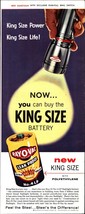 Vtg 1955 Ray-O-Vac Leak Proof Battery Genuine Magazine Advertisement Print Ad a5 - £19.22 GBP