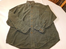 Mens Brooks Brothers 346 long sleeve button shirt Mens M cotton green GUC @ - £20.32 GBP