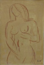 Painting Artwork Louis VALTAT Signed Canvas, Vintage Abstract Modern Art, France - £112.49 GBP