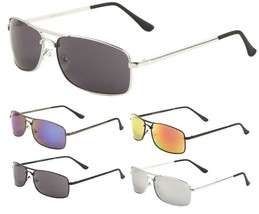 Slim Sport Rectangular Pilot Aviator Sunglasses Classic Retro Designer Fashion - £7.15 GBP