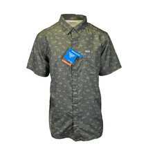 Columbia Men&#39;s Surplus Green Shirt PFG Super Slack Tide Camp Short Sleeve (319) - £21.90 GBP