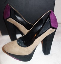 Made in Italia Platform Pumps multi color Suede  Size 37 us 6.5 new - $120.27