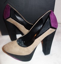 Made in Italia Platform Pumps multi color Suede  Size 37 us 6.5 new - £95.30 GBP