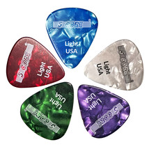 5 Core 5PK Stylish Celluloid Guitar Picks Light Extremely Durable Plectrums - £5.58 GBP