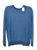 Armani Exchange Men’s Blue Plaids Cotton Logo Pulover Sweater Size XL - £88.66 GBP