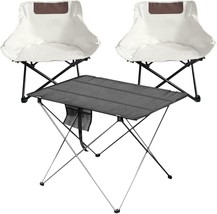 Fseletric Portable Lightweight Folding Camping Table And Chair Set For Picnic, - £71.12 GBP