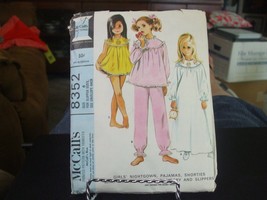 McCall&#39;s 8352 Nightgown, PJ&#39;s, Shorties &amp; Slippers Pattern - Size 6 Ches... - £7.32 GBP