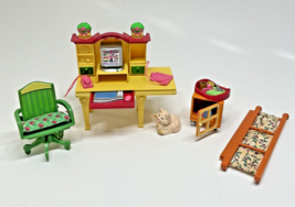 2006 Fisher Price Loving Family Dollhouse Work-at-Home Office, Retired Set. - $327.82 MXN