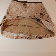 Old Navy Back Zipper Women's Brown & White Cotton A-Line Skirt Size 16 image 6