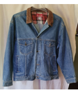 Women&#39;s Marlboro Country Store Denim Jacket Size L Leather Collar Cowboy... - $79.99