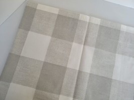 Plaid Grey White Check Farmhouse Cottage Window Valance Curtain 50&quot;W x 16&quot;L  - £12.86 GBP