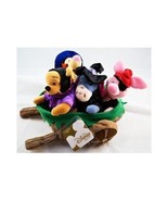 Disney Store Winnie the Pooh Halloween Wheel barrel Mini Bean Bag Set-Be... - $753.89 MXN
