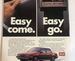 Avis Vintage 1985 Print Ad Advertisement PA9 - £4.72 GBP