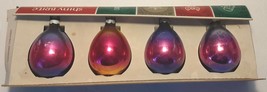 SHINY BRITE Droplet Mercury Glass Christmas Ornament 4 Piece Lot Pink Blue Orang - £38.07 GBP