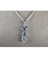 Womens Vintage Estate Sterling Silver Modernist Pendant &amp; Necklace 7.0g ... - €42,98 EUR