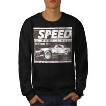 Wellcoda Vintage Racing Speed Car Mens Sweatshirt, Auto Casual Pullover Jumper - £23.72 GBP+