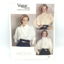 VOGUE 1227 Perry Ellis blouse sewing pattern - size 12 bust 34 vintage uncut FF - $25.00
