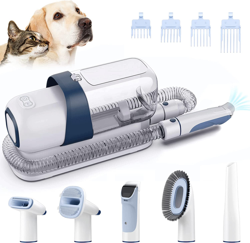 Primary image for Pet Grooming Kit Vacuum Clippers - Dogs Cats Low Noise Hair Shedding Brush Tool