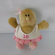 Avon Somersaults Stuffed Plush # 16 Small Girl Peanut Pink Bow Dress - £23.67 GBP