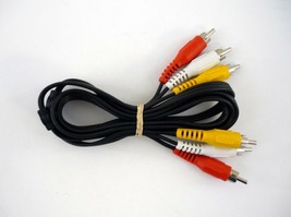 5ft 3 RCA Male to 3 RCA Male Cord Black Audio Video AV Cable - $2.56