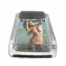 Moroccan Pin Up Girls D2 Glass Square Ashtray 4&quot; x 3&quot; Smoking Cigarette Bar - £38.94 GBP