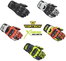 Cortech Revo Sport ST Mens Gloves Short Cuff Leather Pre-curved Fingers S-3XL - £63.26 GBP