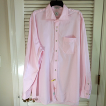 Peter Millar Pale Pink Button Down Shirt Size XL Cotton Pocket See Description - £11.81 GBP
