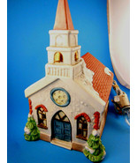 Porcelain Christmas Church Victorian Village St Mary&#39;s Church With Light... - €10,99 EUR