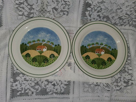  Sangostone Country Cottage Lot of 2 Salad Dessert Plates 7.5 Inches - £6.91 GBP